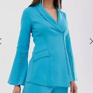 NEW Lavish Alice ASOS bell sleeve button blazer